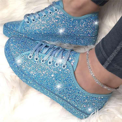 Dames Baskets scintillantes avec semelle respirante et confort supplémentaire Chic und Stil