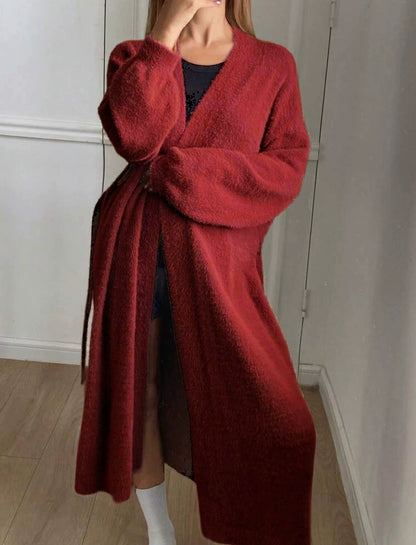 Dames Élégante Long Gilet Chic und Stil