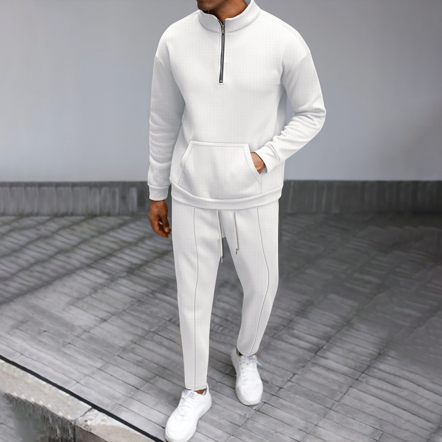 Men's sporty zip-up sweatshirt with comfortable jogger pants Chic and Style
