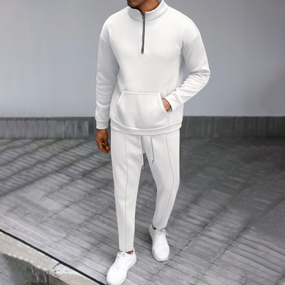 Men's sporty zip-up sweatshirt with comfortable jogger pants Chic and Style