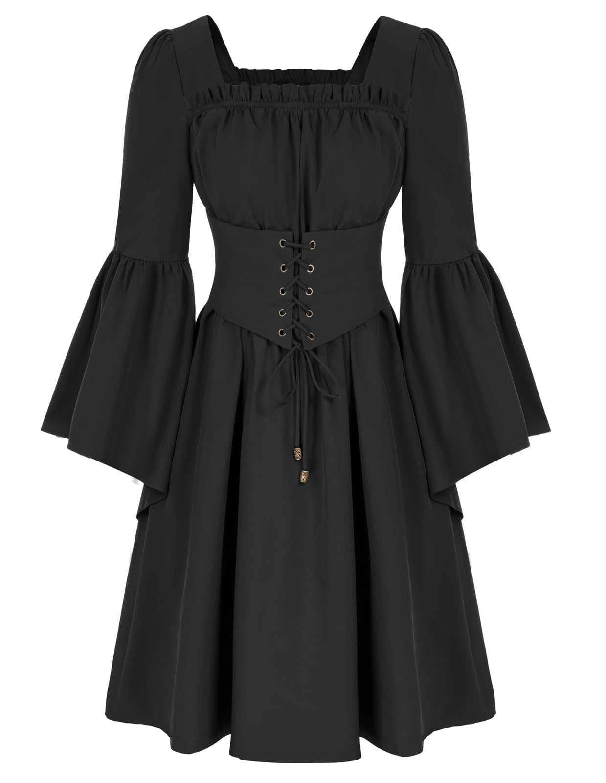 Robe médiévale femme avec des manches fluides et un détail de laçage Chic und Still