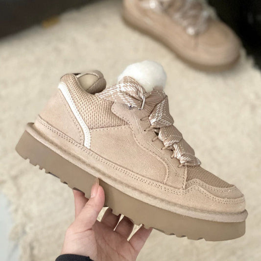 Chic und Stil | Women's winter boots in oxhide with fleece lining and non-slip sole