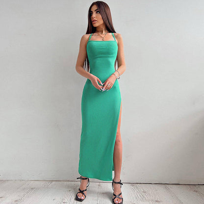 Robe maxi à encolure côtelée Chic und Stil pour femmes