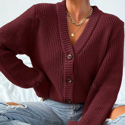 Dames Gros Pull Cardigan Chic und Stil