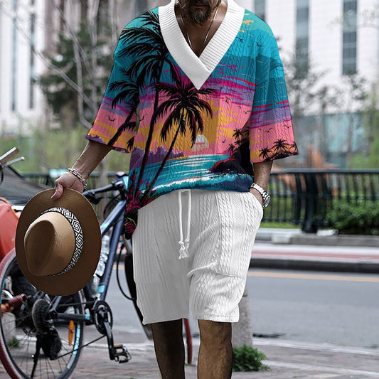 T-shirt décontracté à manches courtes pour hommes et shorts au design urbain Chic und Stil