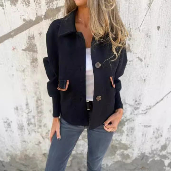 Women's comfortable cardigan jacket with buttons, chic and stylish