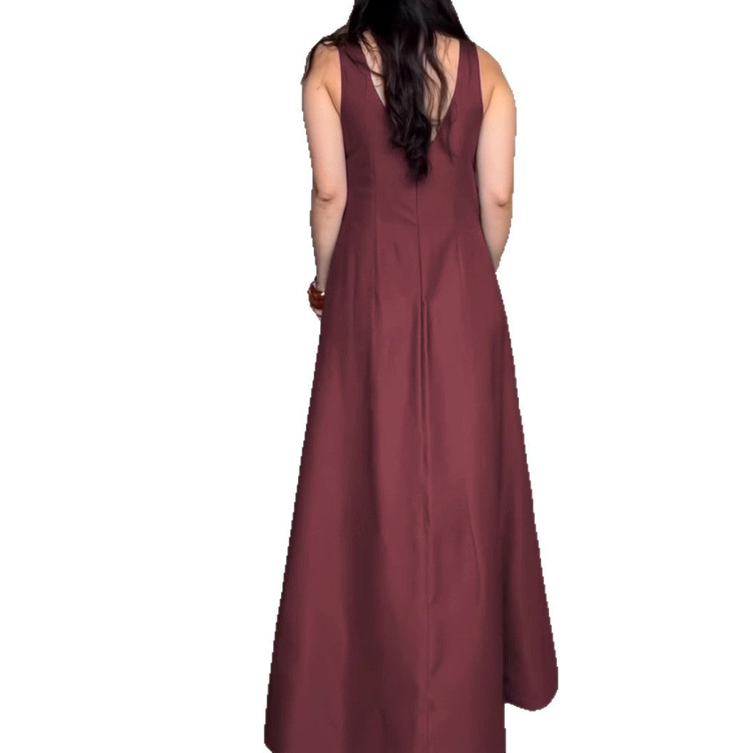Robe maxi pour femmes avec un élégant décolleté en V et des poches pratiques Chic und Stil