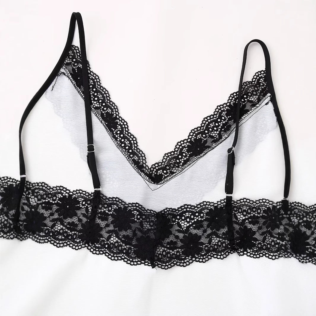 Robe de nuit pour femmes avec des embellissements en dentelle élégante et un dégradé de couleurs Chic und Stil
