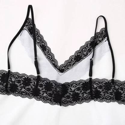 Robe de nuit pour femmes avec des embellissements en dentelle élégante et un dégradé de couleurs Chic und Stil