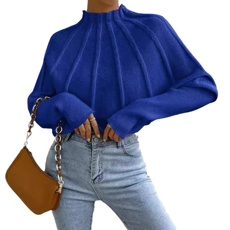 Pull en tricot pour femme avec col montant Chic und Stil