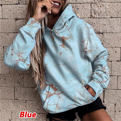 Pull à capuche femme avec motif marbré stylé Chic und Stil