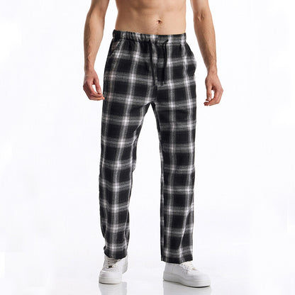 Men's flannel pajama pants with comfortable elastic waistband Chic and Style