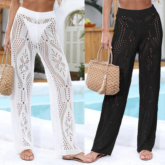 Chic and Style Crochet Knit Beach Pants for Women