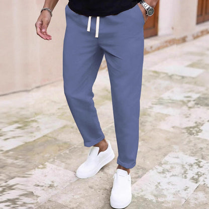 Casual pants for men with elastic waistband and practical pockets Chic and Style