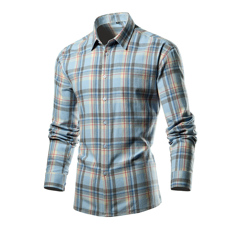 Chemise pour hommes en mélange de coton de haute qualité au design à carreaux moderne Chic und Stil