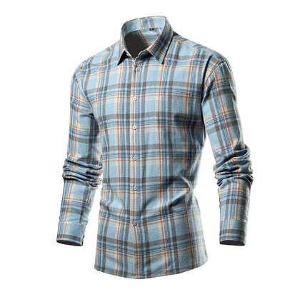 Chemise pour hommes en mélange de coton de haute qualité au design à carreaux moderne Chic und Stil