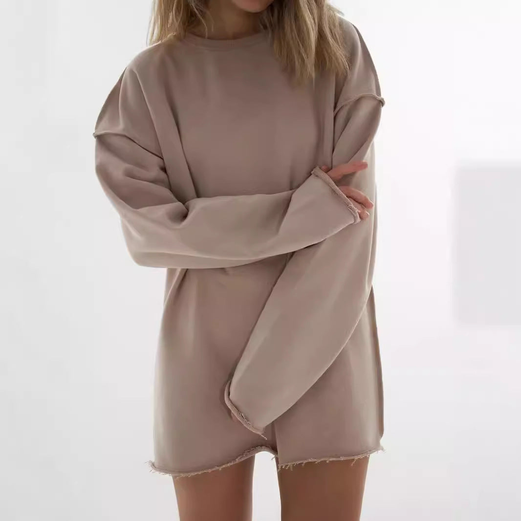 Pull over oversized décontracté pour femmes en mélange de coton doux Chic und Stil