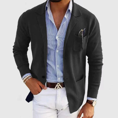 Blazer en tricot élégant pour hommes avec poches pratiques Chic und Stil