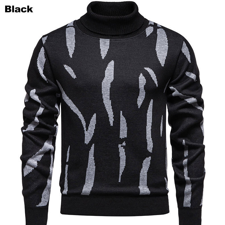 Pull roulé tendance pour hommes avec motif accrocheur Chic und Stil