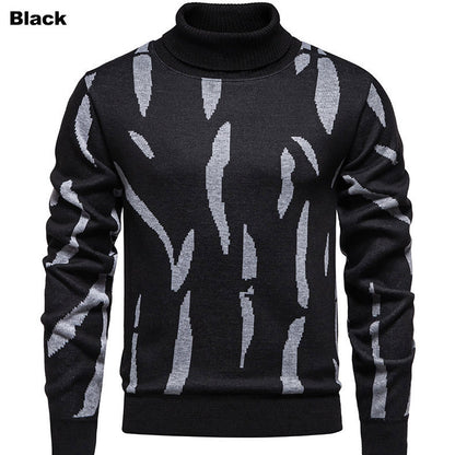 Pull roulé tendance pour hommes avec motif accrocheur Chic und Stil