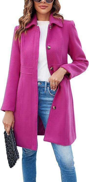 Classic wool coat for women with a trendy cut and functional details Chic and Style