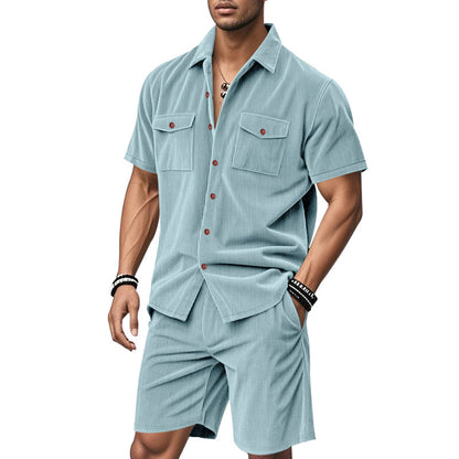 Homme chemise à manches courtes et ensemble de shorts Chic und Stil