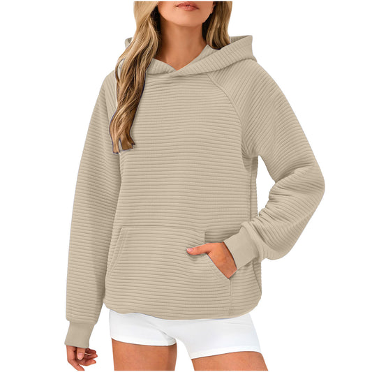 Pull à capuche pour femmes en tissu texturé Chic und Stil
