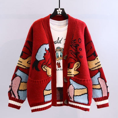 Dames pull et cardigan brodé avec motif Disney ludique Chic und Stil