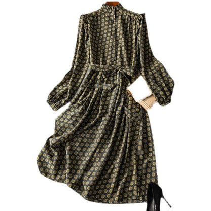 Robe midi imprimée florale pour femme Chic und Stil