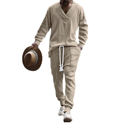 Men's knit jacket and pants set Chic und Stil