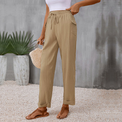 Women light pleated pants Chic and Style