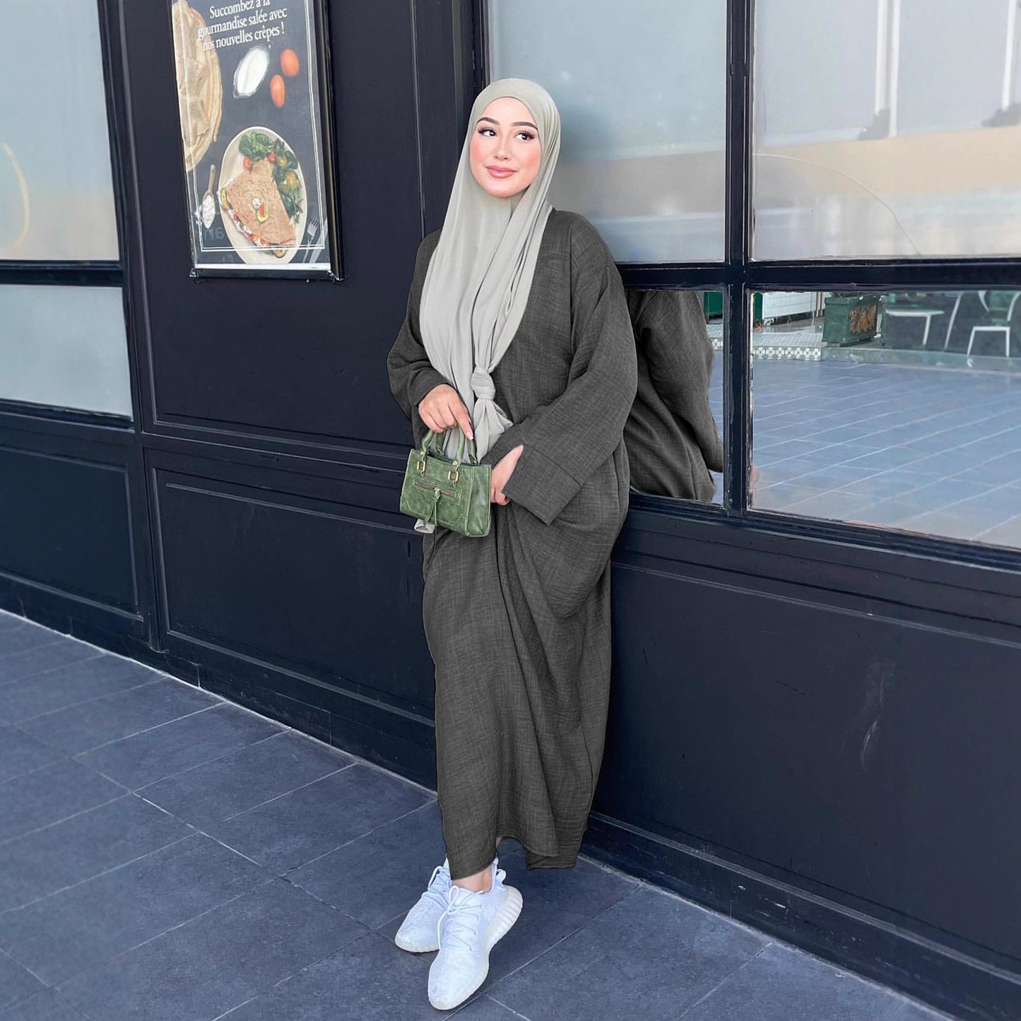 Dames Robe maxi à la mode avec des manches volumineuses et une coupe élégante Chic und Stil