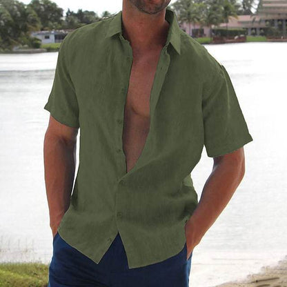 Hommes Léger Décontracté Coupe Ample Chemise à Manches Courtes Chic und Stil