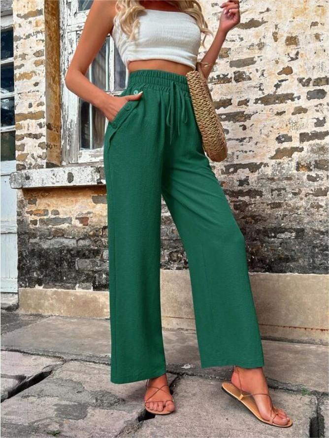 Ladies Wide Belt Light Chic Pants