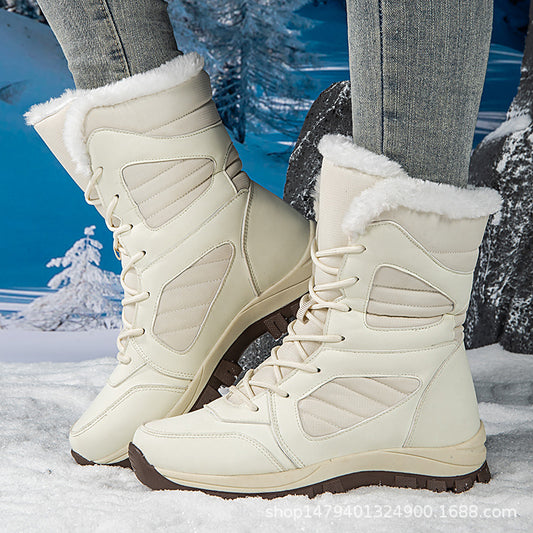 Bottes d'hiver chaudes pour femmes avec semelle en caoutchouc antidérapante Chic und Stil