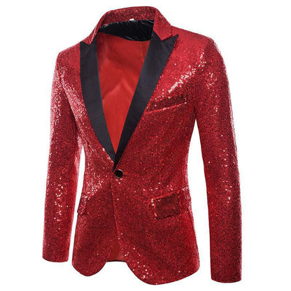 Blazer en sequins pour hommes avec finition brillante et coupe élégante Chic und Stil