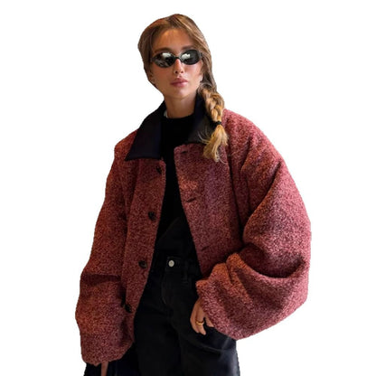 Dames hoodie surdimensionné avec grand col Chic und Stil