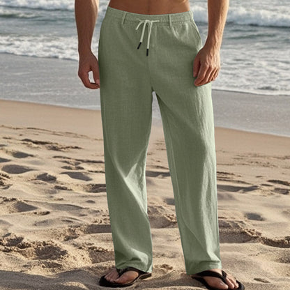 Casual beach pants for men with elastic waistband and practical side pockets Chic and Style