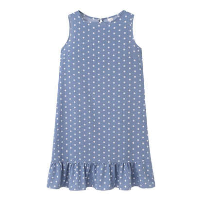 Robe shift à pois d'été pour femmes avec ourlet à volants Chic und Stil