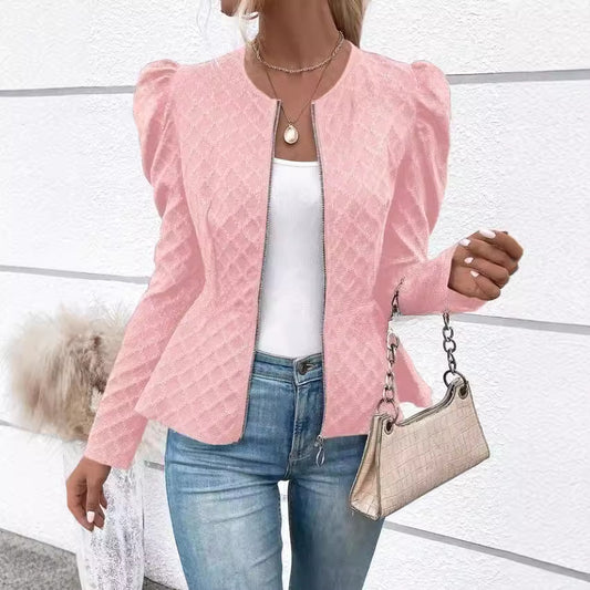 Blazer féminin tendance avec manches bouffantes Chic und Stil