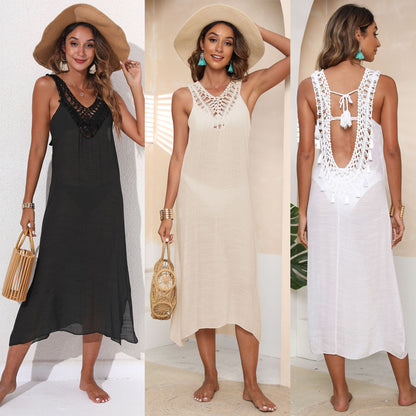Femme Robe à superposition en crochet stylée Chic und Stil