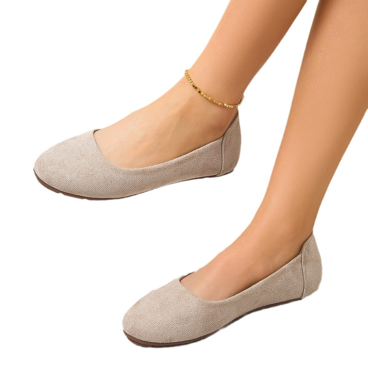 Dames Chaussons confortables en daim doux avec une semelle antidérapante Chic und Stil