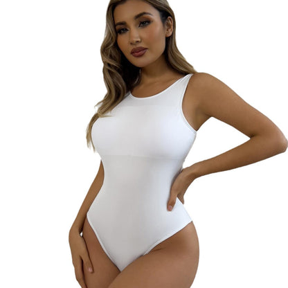 Maillot de bain une pièce à découpe haute pour dames avec un design à rayures sophistiqué Chic und Stil