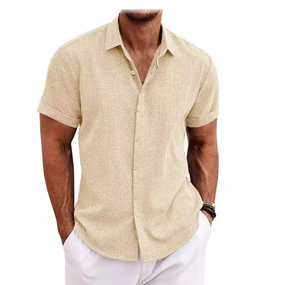 Chemise à manches courtes pour hommes en coton léger avec un confort de port agréable Chic und Stil