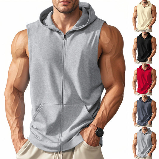 Gilet à capuche pour hommes avec poches pratiques et fermeture éclair intégrale Chic und Stil