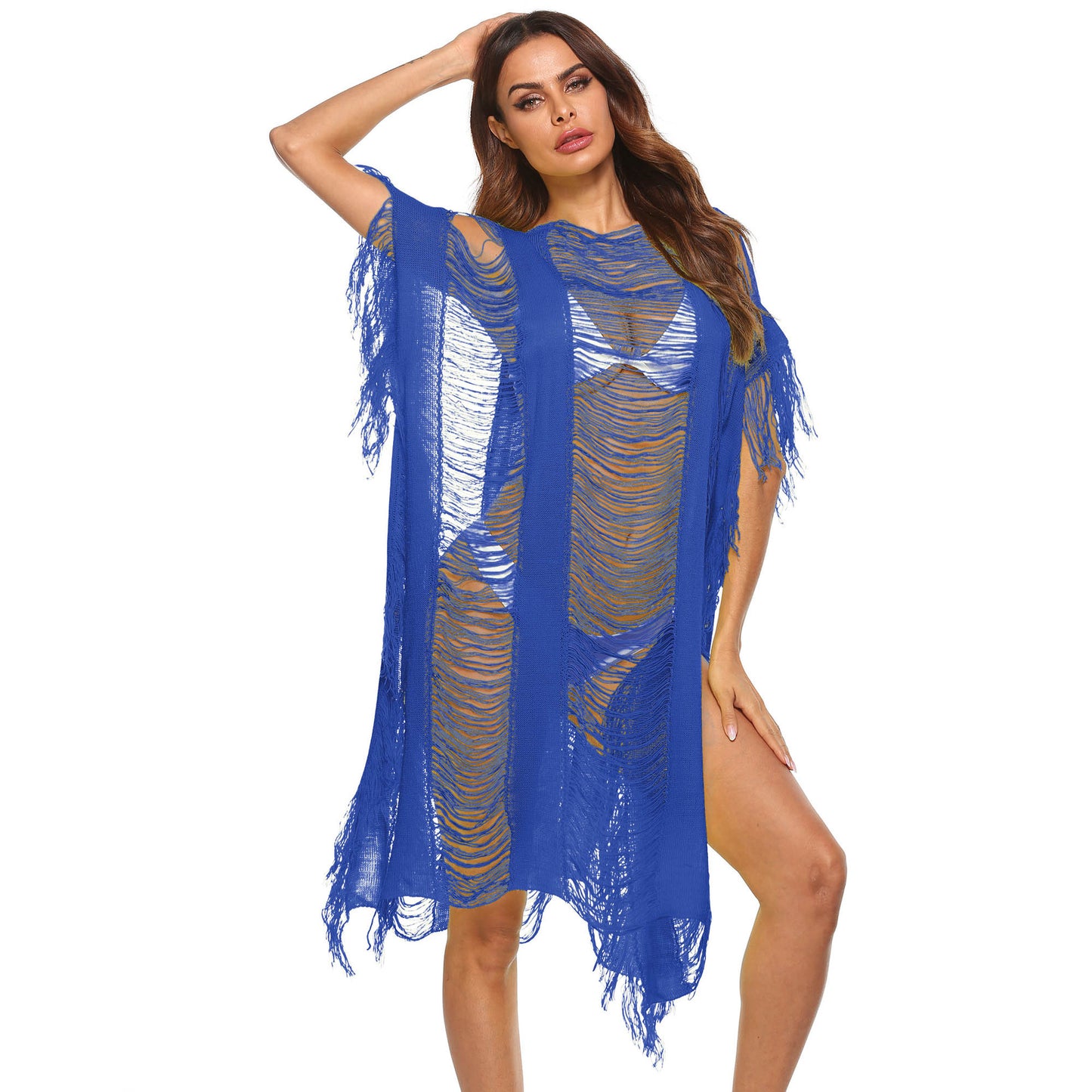 Dames Bohème Chic Franges couverture Kaftan Chic und Stil