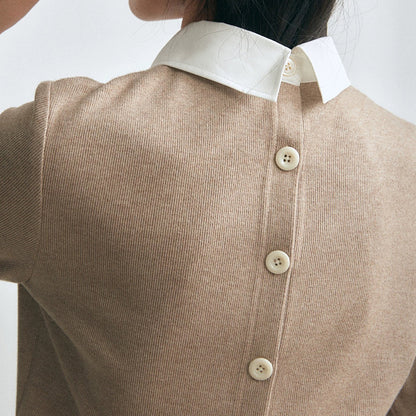 Pull superposé pour femmes avec col contrasté Chic und Stil