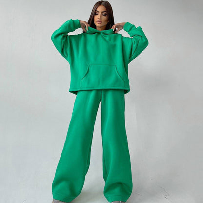 Casual oversized hoodie set for women and wide pants Chic and Style