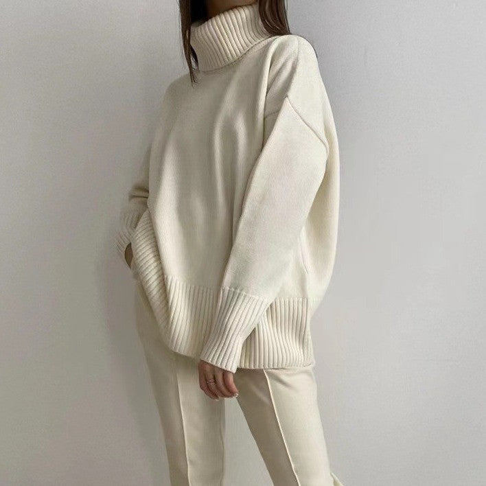 Pull à col loop pour femmes en matériau doux Chic und Stil