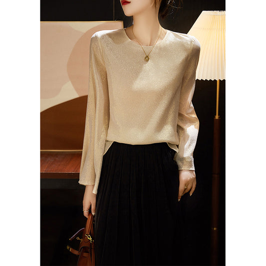 Top à manches longues élégant et scintillant pour femmes Chic und Stil